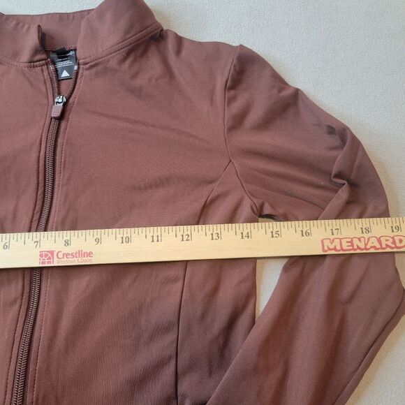 Balance Athletica Cropped Zip Up Jacket Size Medium Brown - Picture 4 of 8